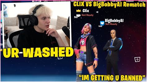 Clix Finally Rematches Bigbobbyai After His 14 Day Ban From Fortnite