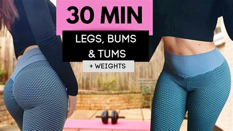 30 Minute Legs Bums Tums With Weights Legs Booty Workout Lower Body Youtube