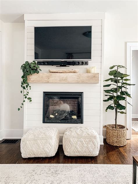 Decorating Ideas For Fireplace Mantel With Tv Above Thompson Stions