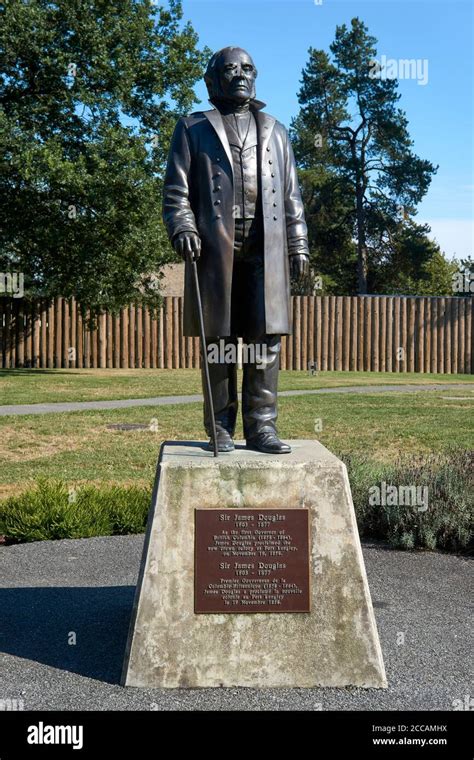 Statue of Sir James Douglas, the first governor of British Columbia at ...