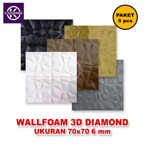 Jual Kaivan Paket Lembar Wallpaper D Motif Diamond X Cm Tebal