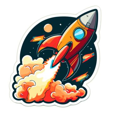 Sticker Space Ship Rocket Rocket Rocket Sticker Space Rocket Rocket