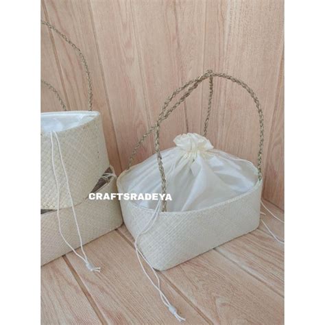 Jual TAS PARCEL KOTAK ANYAMAN TAS PANDAN MENDONG HAMPERS Shopee