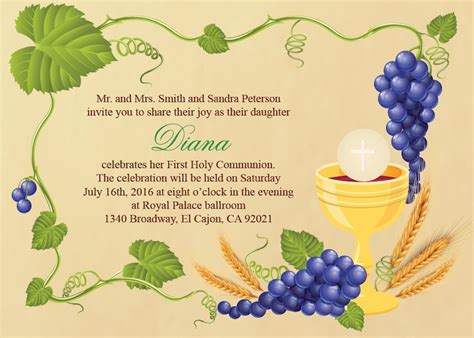 Printable First Holy Communion Invitation/e-card/first Holy - Etsy