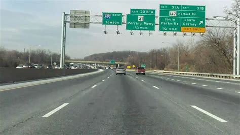 Baltimore Beltway Interstate 695 Exits 33 To 24 Outer Loop YouTube