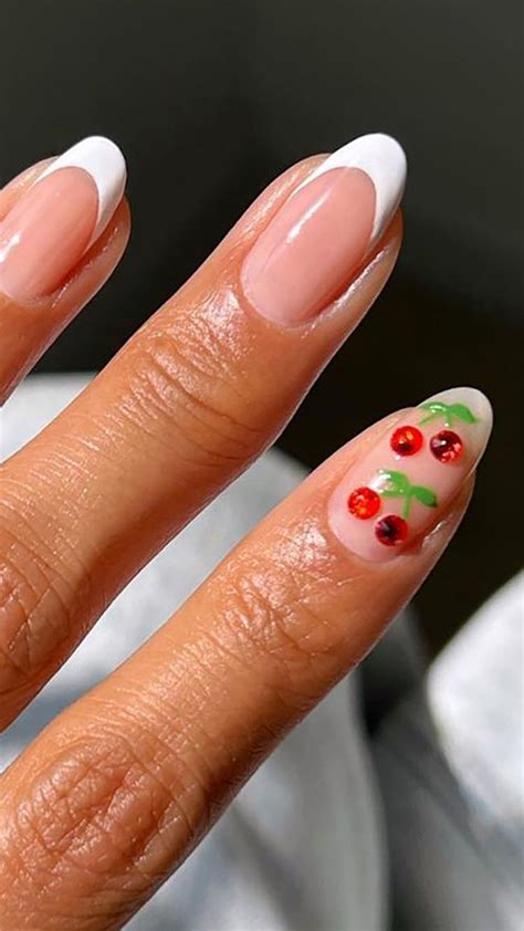 Cherry Nail Ideas For Your Juiciest Mani Yet Green Nail Polish Nail