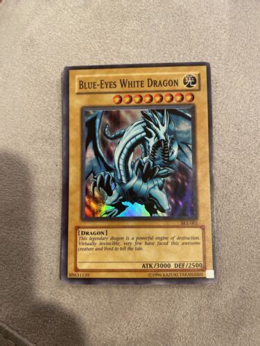 Yu Gi Oh Blue Eyes White Dragon SKE 001 89631139 1996 EBay