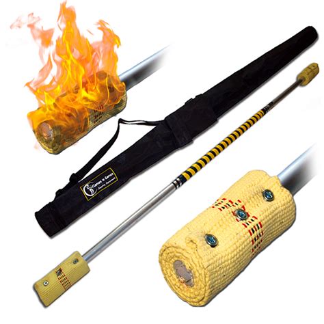 Fire Staff Single Burner 65mm Wicks Flames N Games