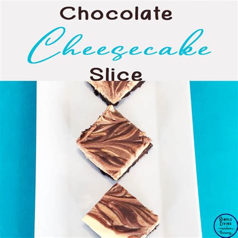 Chocolate Cheesecake Slice - Simple Living. Creative Learning