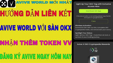 HƯỚNG DẪN LIÊN KẾT AVIVE VỚI TÀI KHOẢN SÀN OKX ĐỂ CLAIM 2 VV TOKEN MỖI