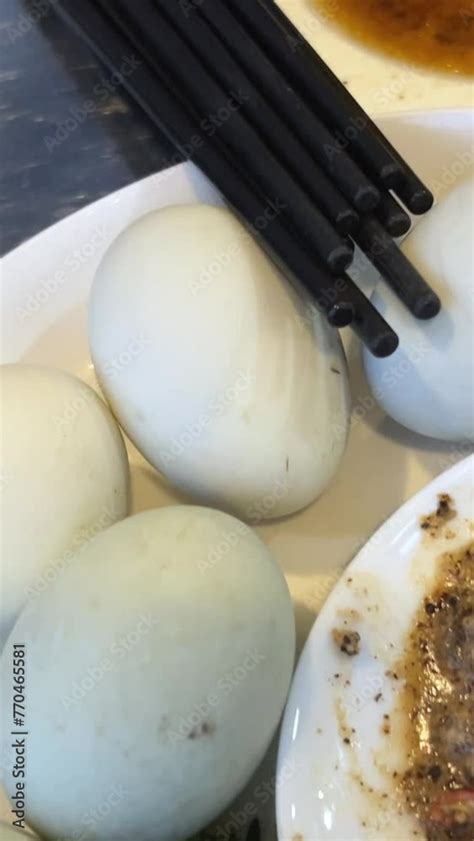 Egg With Embryo Vietnamese Delicacy Balut Boiled Developing Duck