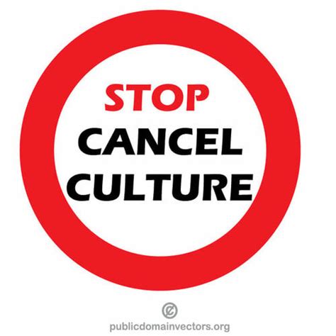 Stop cancel culture sign clip art | Public domain vectors