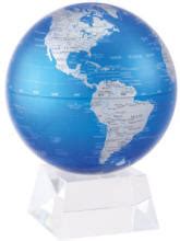 Mova Globe Solar Power Blue Turquoise Free Shipping