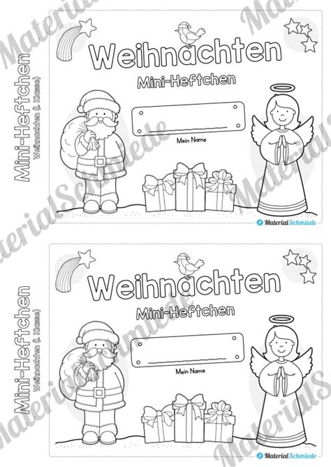 Mini Heft Weihnachten Klasse Arbeitsbl Tter