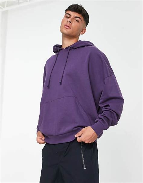 Asos Design Super Oversize Kapuzenpullover In Lila Asos