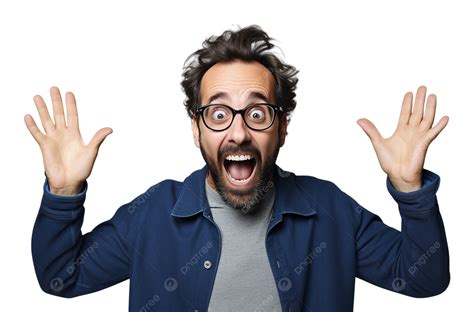 Enthusiastic Young Man Reacting With Excitement, Excitedman