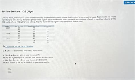 Solved B Fill In The Missing Data Round Your Table Of Chegg