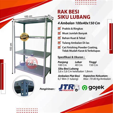 Jual Rak Besi Siku Ambalan Gudang Serbaguna Murah Minimalis X