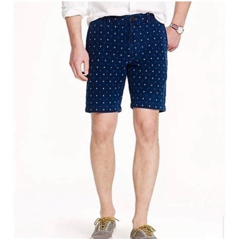 J Crew Shorts J Crew Mens Stanton 9 Chino Shorts Nautical Anchor