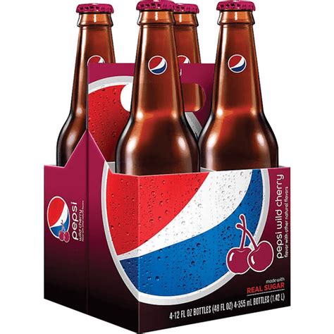 Pepsi Wild Cherry Soda 4 12 Fl Oz Bottles Cola Foodtown