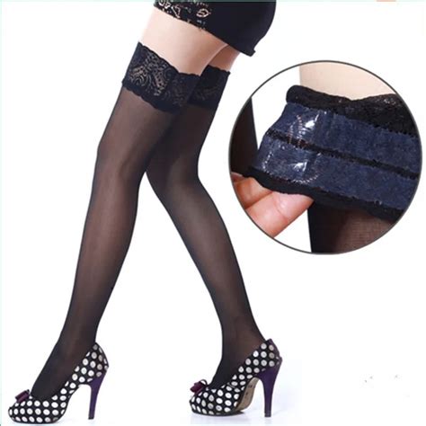 2pairs Summer Style Sexy Women Non Slip Silicone Stocking Thigh High