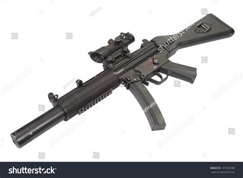 Submachine Gun Mp5 Silencer Isolated Stock Photo 197434598 | Shutterstock