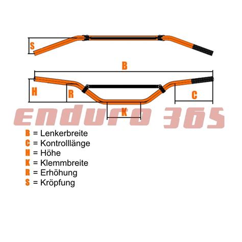 Renthal Twinwall Lenker 999 McGrath Short Orange KTM EXC TPI SXF 125