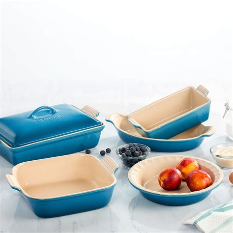 Le Creuset Stoneware Heritage Deep Rectangular Dish Cm Coastal Blue