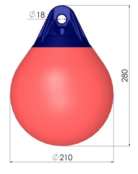 Polyform A0 Kugelfender Rot Blau Bei HanseNautic Kaufen Couleur