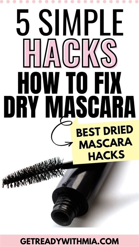 Super Simple Dried Mascara Hacks Dry Mascara Mascara Mascara Tips