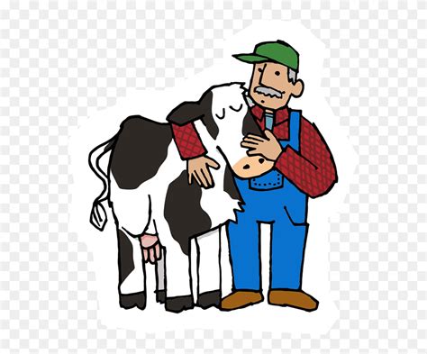 Download Cow And Farmer 400w - Cow And Farmer Png Clipart (#5374530 ...