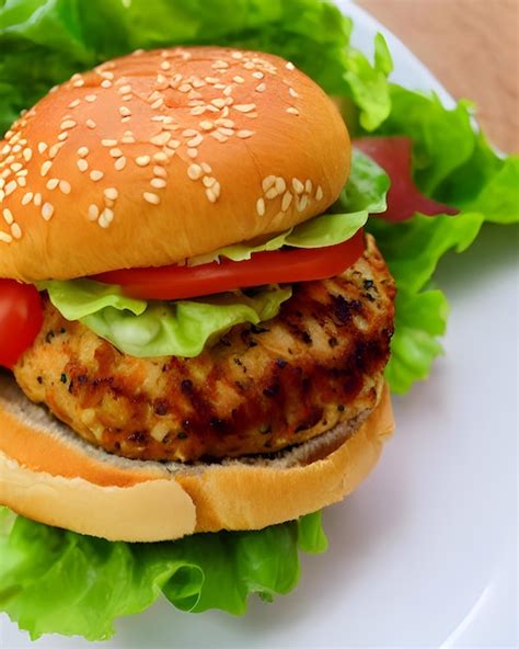 Premium Photo Chicken Burger