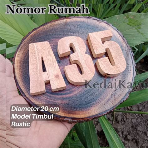 Jual Nomor Rumah Kayu Custom Shopee Indonesia