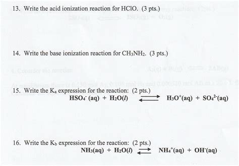 Solved Write The Acid Ionization Reaction For Hclo Chegg