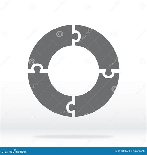 Simple Icon Circle Puzzle In Gray Simple Icon Circle Puzzle Of The