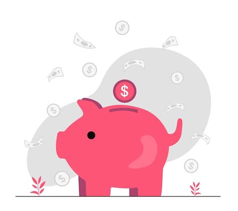 Premium Vector Piggy Bank With Gold Coin