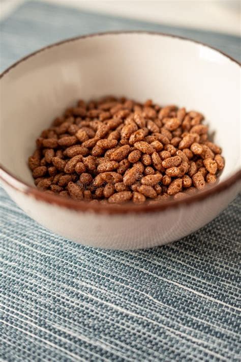 Chocolate Puffed Rice Cereal Stock Photo Image Of Health Gourmet