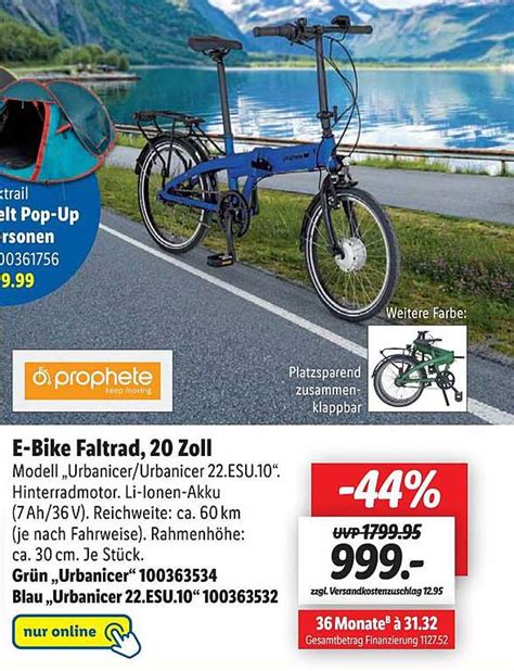 Prophete E Bike Faltrad Zoll Angebot Bei Lidl Prospekte De