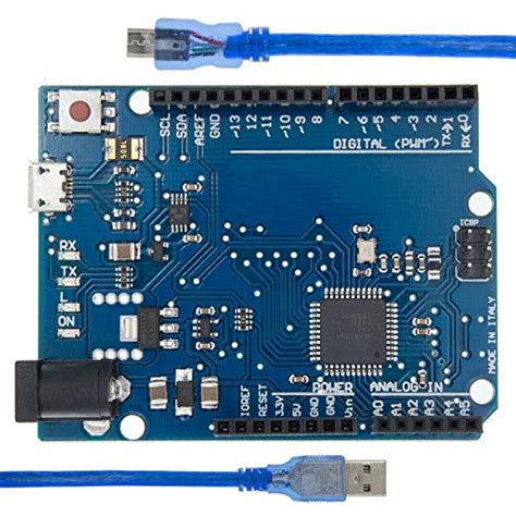 Placa De Desarrollo Leonardo R Cable Usb Atmega U Para Arduino