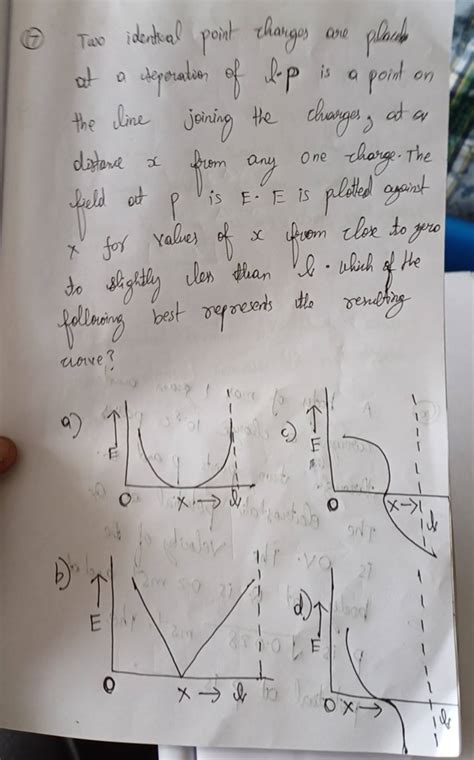 Two Identical Point Charges Are Places At A Separation Of Up Is A P