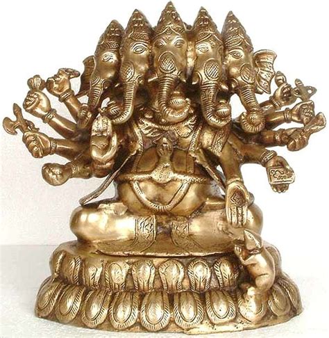 Five Headed Pancha Mukhi Ganesha Exotic India Art