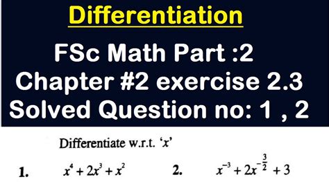 Fsc Math Part Nd Year Math Part Ics Math Part C Lec Ex