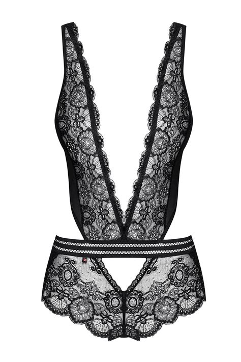 Obsessive Womens Lace Sexy Bodysuit 853 Ted 1 Black