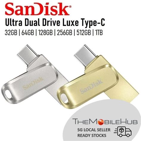 Sandisk Ultra Dual Drive Luxe Type C 32gb 64gb 128gb 256gb 512gb 1tb