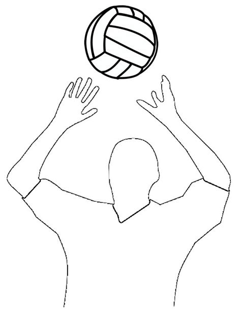 Coloriage Passeur de Volleyball dessin gratuit à imprimer