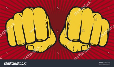 Two Fists Punching Stock Illustration 104017202 Shutterstock