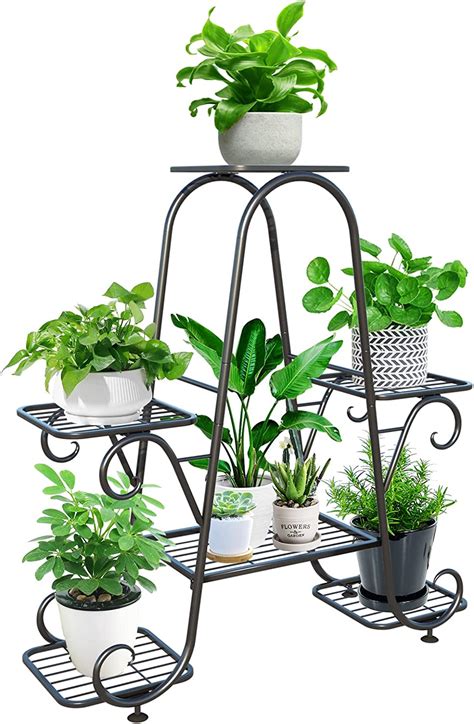 ZHAZHADI Soporte Para Plantas De Metal Para Interiores Y Exteriores