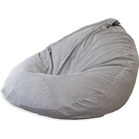 Mooi Living Large Ribbed Corduroy Bean Bag Chairs Grey Woolworths