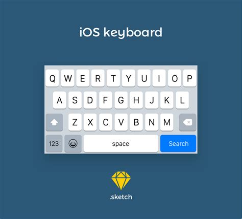 iOS Keyboard UI Kit Vector for Sketch - FreebiesUI