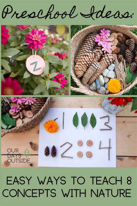 Preschool Ideas Easy Ways To Teach 8 Concepts With Nature Nature